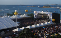 Evento de grande porte da Arena na marina de Salvador.